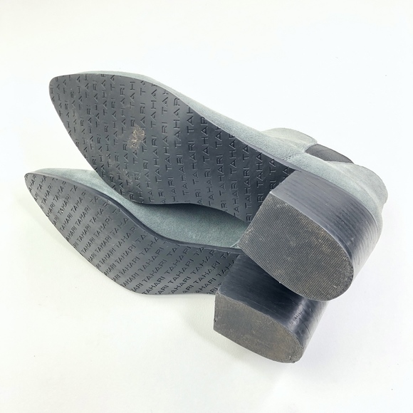 Tahari | Genuine Leather Suede Grey Bootie - Picture 5 of 6